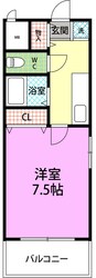 西鉄平尾駅 徒歩7分 5階の物件間取画像